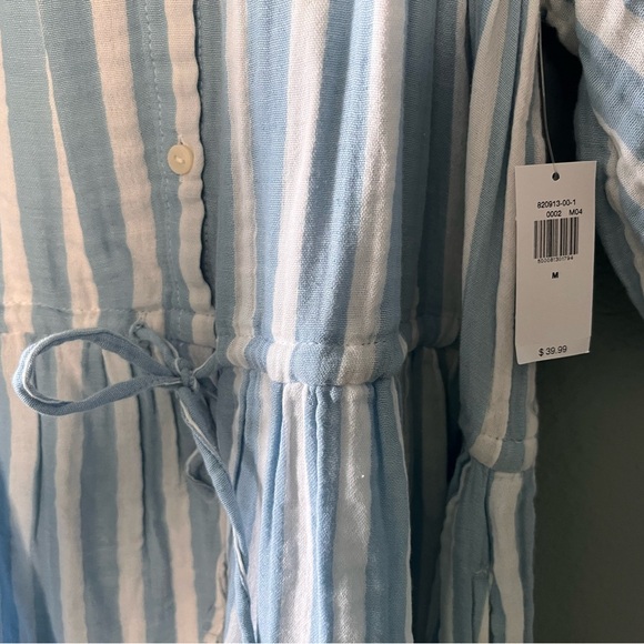 Medium Blue and White striped old navy dress new with tags! - Picture 2 of 4